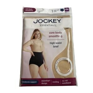 Jockey Essentials Core Body Smoothing High Waist Brief Beige XXL 18W 20W NWT